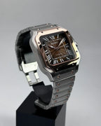 Brown 2-Tone Steel | Santos Automatic NH35 39mm