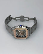 Brown 2-Tone Steel | Santos Automatic NH35 39mm