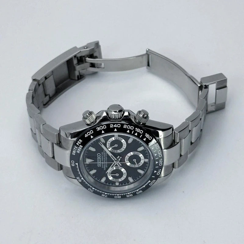 40mm Black Panda | Daytona VK63 Quartz Chronograph