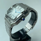 White Dial Silver Santos in 39mm | Automatic NH35