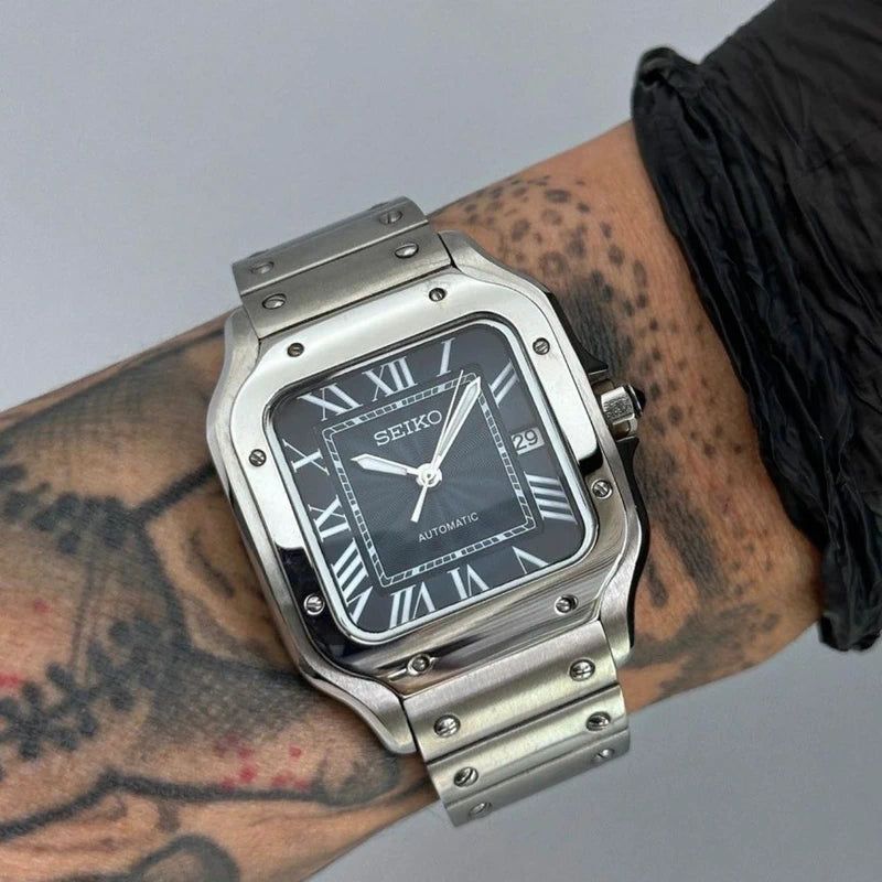 39mm Dark Navy Dial Santos | Automatic Watch NH35