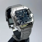 39mm Dark Navy Dial Santos | Automatic Watch NH35