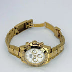 Gold Daytona | White Dial Quartz VK63 40mm Chronograph