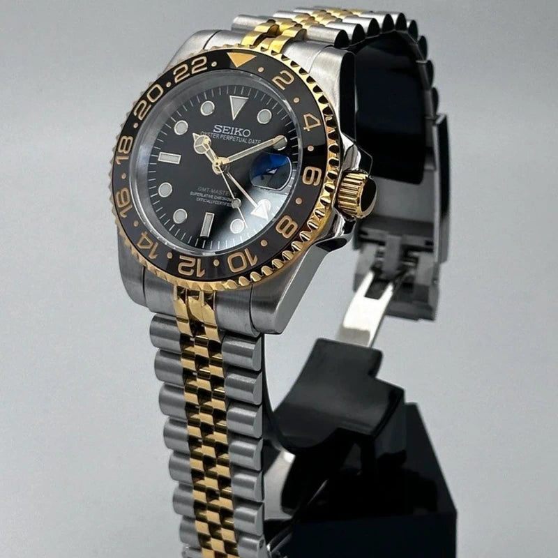 40mm 2-Tone Steel Gold Bruce Wayne GMT | Automatic Watch