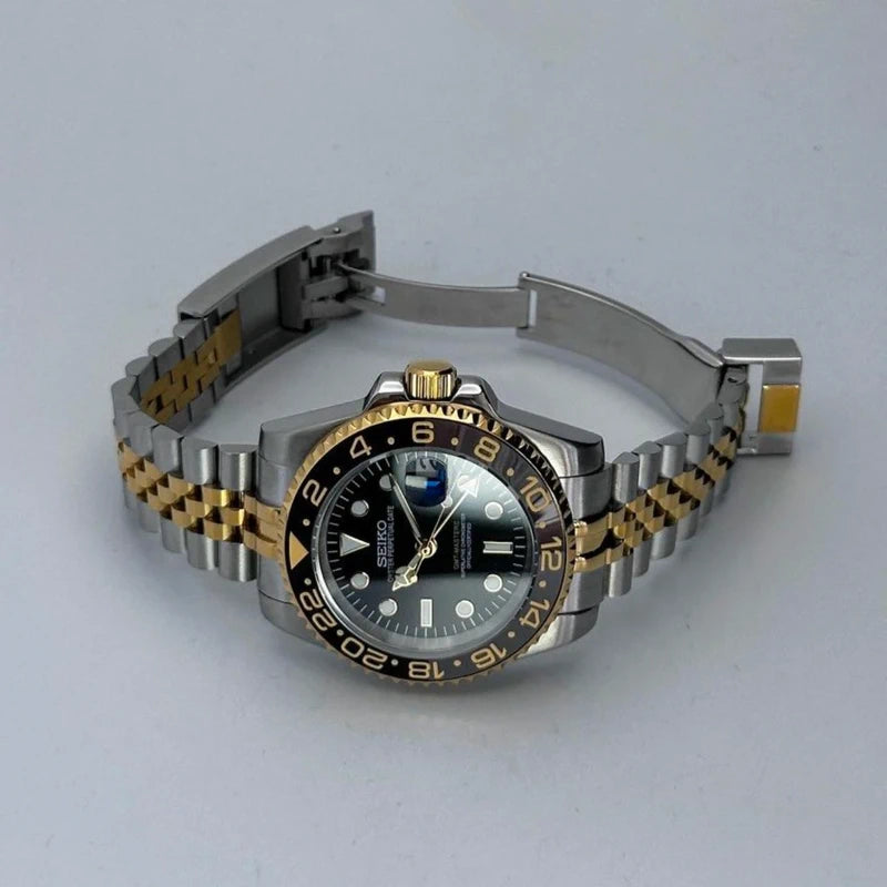40mm 2-Tone Steel Gold Bruce Wayne GMT | Automatic Watch