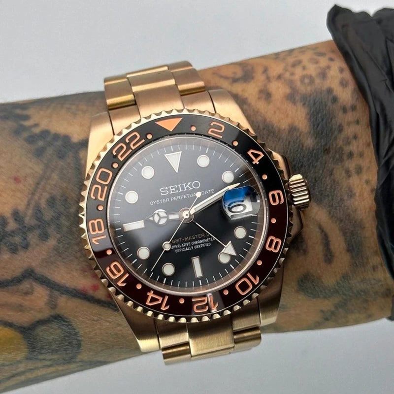 40mm Rose Gold GMT | Master Rootbeer Automatic Watch