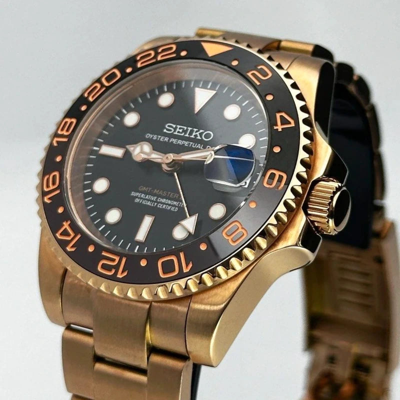 40mm Rose Gold GMT | Master Rootbeer Automatic Watch