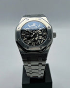 Silver Black Skeleton Royal Oak 41mm | NH70 Automatic Movement
