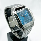 Sea Blue Dial Silver Santos in 39mm | Automatic NH35