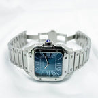 Sea Blue Dial Silver Santos in 39mm | Automatic NH35