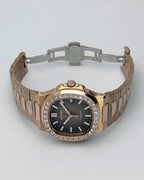 40mm Rose Gold Dial Diamonds | Nautilus Automatic Watch NH35